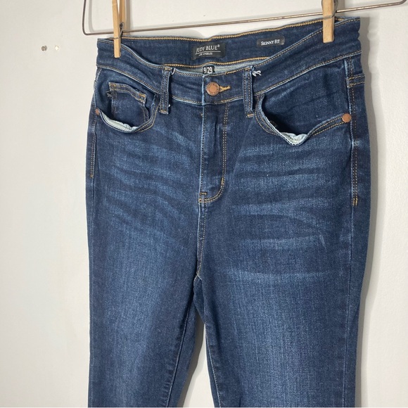 Judy Blue 9/29 Skinny Fit Dark Wash Hi-Rise Stretch Jeans - Picture 3 of 8